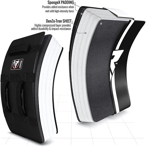 RDX Sports Gel Padded Curved Kick Shield Infographic Materialen