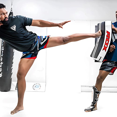 RDX Sports Gel Padded Curved Kick Shield Trap