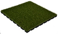 Dalle de Gazon Artificiel en Caoutchouc - 100 x 100 x 2,5 cm - Vert