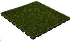 Dalle de Gazon Artificiel en Caoutchouc - 100 x 100 x 2,5 cm - Vert