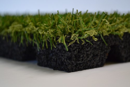 Dalle de Gazon Artificiel en Caoutchouc - 100 x 100 x 2,5 cm - Vert-2