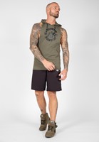 Gorilla Wear Lawrence Mouwloze Hoodie - Legergroen-3