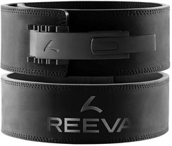 Ceinture de Levage en Cuir Noir - Boucle Réglable en Acier Inoxydable