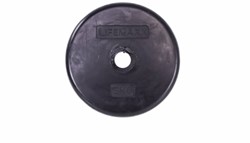Lifemaxx Rubber Coated Disc - 30 mm - Zwart - 1,5 kg