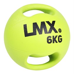 Lifemaxx LMX Medicijn bal - Double Handle Medicine Ball - 6 kg - Geel
