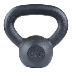 Lifemaxx Cast Iron Kettlebell met Rubberen Voet - 4 kg