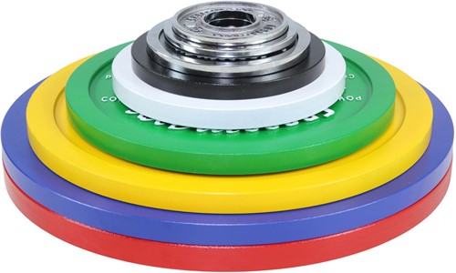 Lifemaxx Crossmaxx Gekalibreerde Halterschijven - 50 mm - 0,25 kg-3