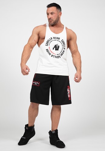 Gorilla Wear Marlow Mesh Shorts - Zwart/Rood-3