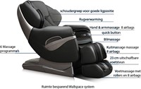 TotalSeat Massagestoel Leone - Zwart-2