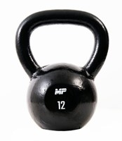 Muscle Power Gietijzeren Kettlebell - Zwart - 12 kg
