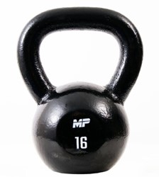 Muscle Power Gietijzeren Kettlebell - Zwart - 16 kg