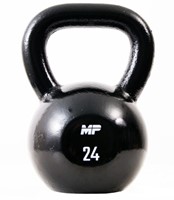 Muscle Power Gietijzeren Kettlebell - Zwart - 24 kg