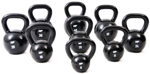 Muscle Power Gietijzeren Kettlebell - Zwart - 12 kg-2