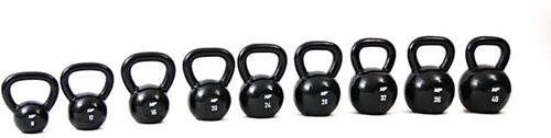 Muscle Power Gietijzeren Kettlebell - Zwart - 12 kg-3