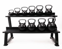 Muscle Power Rubberen Kettlebell - Zwart - 8 kg-3