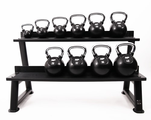 Muscle Power Rubberen Kettlebell - Zwart - 8 kg-3