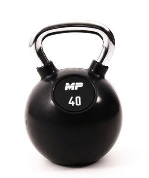 Muscle Power Rubberen Kettlebell - Zwart - 40 Kg