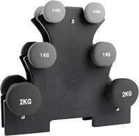 VirtuFit Neopreen Dumbbellset - Halterset - Met Houder