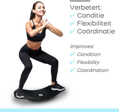 Orange Gym Balans Bord - Zwart-2
