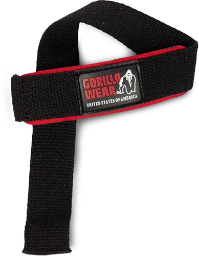 Gorilla Wear Padded Lifting Straps - Zwart