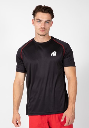 Gorilla Wear Performance T-Shirt - Zwart/Rood