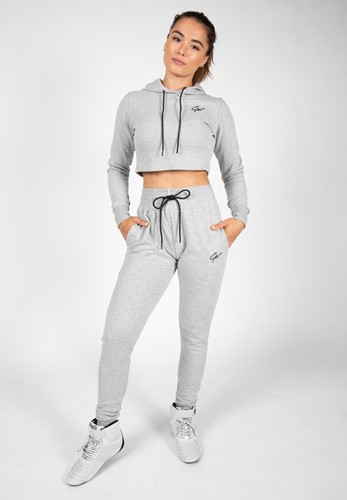 Gorilla Wear Pixley Crop Top Hoodie - Gris-3