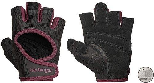 Harbinger Women's Power Stretchback Fitness Handschoenen - Zwart/Rood