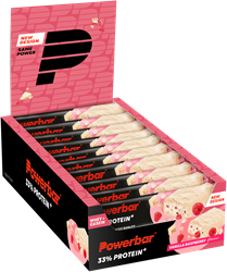 Powerbar 33% Protein+ Bar - 10 x 90 gr - Vanilla Raspberry