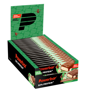 Powerbar 52% Protein+ Bar - 20 X 50 Gr - Chocolade Noten