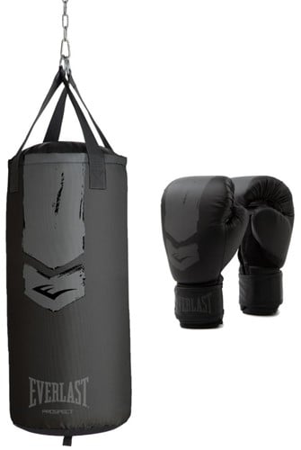 Everlast Prospect 2 Heavy Bag Kit - Bokszak & Bokshandschoenen - Zwart/Grijs