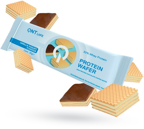 QNT Protein Wafer Bar - Eiwit Reep - 12 x 35 gr - Vanilla Yoghurt