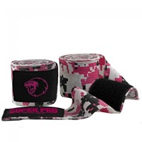 Super Pro Combat Gear Semi-Elastische Bandages - Camo Roze/Zwart/Wit-2