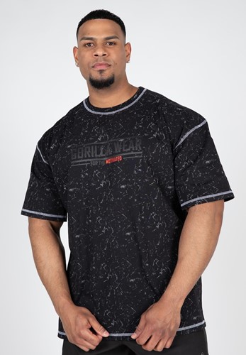 Gorilla Wear Saginaw Oversized T-shirt - Washed Zwart - 2XL