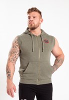 Gorilla Wear Silverdale Mouwloze Hoodie - Legergroen - 3XL