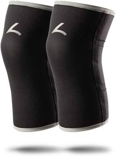 Reeva Powerlifting Knee Sleeves - Knie Bandages - 7 mm - Grijs