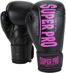 Super Pro Combat Gear Champ (Kick)Bokshandschoenen - Zwart/Roze