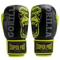 Super Pro Kids Bokshandschoenen - Gorilla - Zwart/Geel