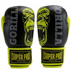 Super Pro Kids Bokshandschoenen - Gorilla - Zwart/Geel