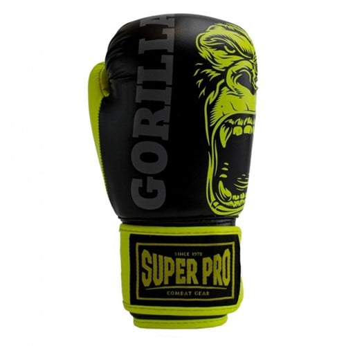 Super Pro Kids Bokshandschoenen - Gorilla - Zwart/Geel-2
