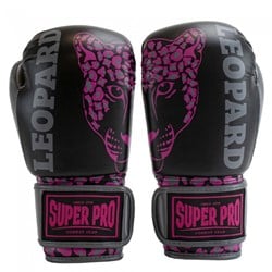 Super Pro Leopard Kids Bokshandschoenen - Zwart/Roze
