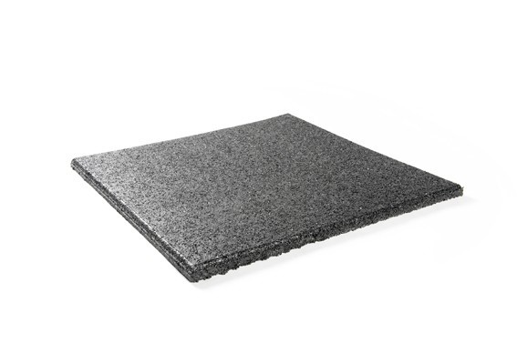 Sporttrader Sportvloer Tegel - 100 x 100 x 4,5 cm - Zwart 100 x 100 x 4,3 cm