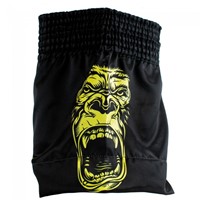 Super Pro Gorilla Kids (Thai) Boxing Shorts - Zwart/Geel