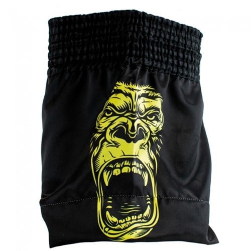 Super Pro Gorilla Kids (Thai) Boxing Shorts - Zwart/Geel