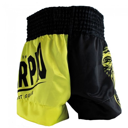 Super Pro Gorilla Kids (Thai) Boxing Shorts - Zwart/Geel