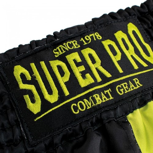 Super Pro Gorilla Kids (Thai) Boxing Shorts - Zwart/Geel