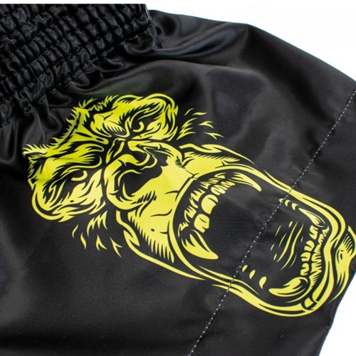 Super Pro Gorilla Kids (Thai) Boxing Shorts - Zwart/Geel