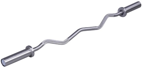 Lifemaxx Olympic EZ Bar Curlstang - Geborsteld Staal - 120 cm