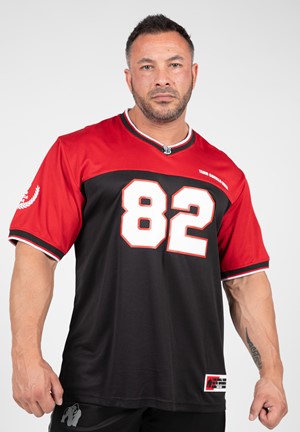 Gorilla Wear Trenton Football Jersey - Zwart/Rood - 2XL