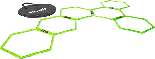 VirtuFit Hexagon Agility Grid - Speedladder -  6 Stuks - Inclusief opbergtas
