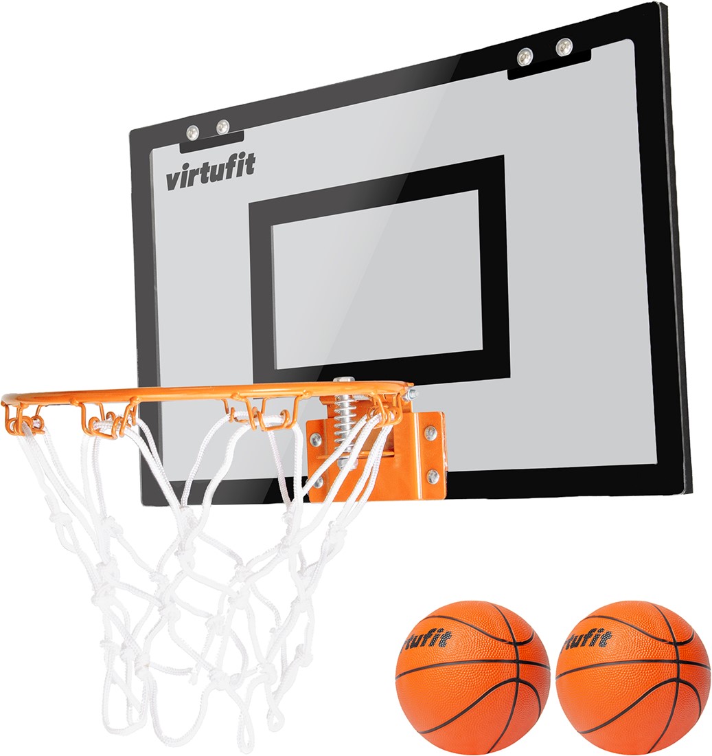 VirtuFit Pro Mini Basket Board avec 2 ballons et pompe - Noir